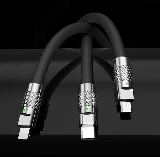 3-in-1 Durable Cable Iphone Micro Usb Type-c