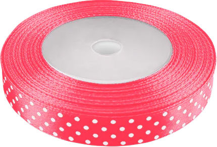 Aksa Satin Bänder Polka Dot Rosa