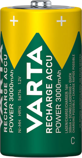 Varta Power C 3000mAh NiMH Baterie Reîncărcabilă Cilindrică 2 Bucăți