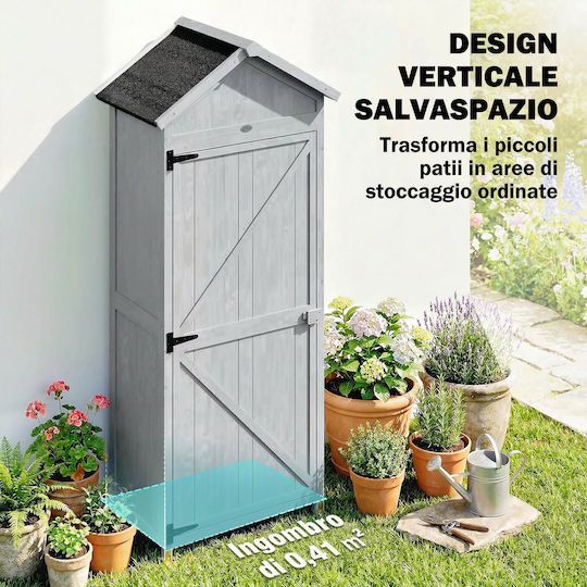Wooden Garden Shed L0.77xW0.525xH1.78m