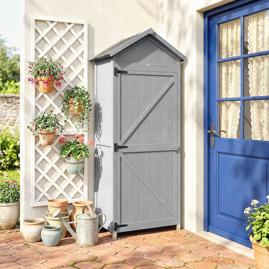 Wooden Garden Shed L0.77xW0.525xH1.78m