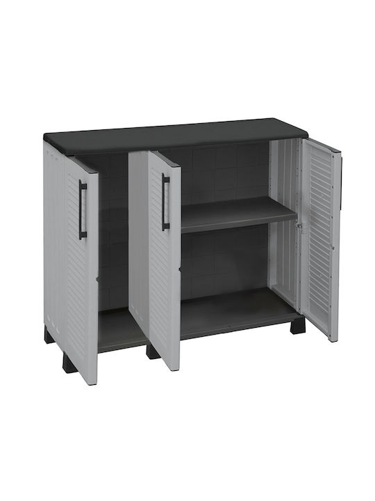 Dreiblättriger Kunststoff-Außenschrank 102x37x90cm