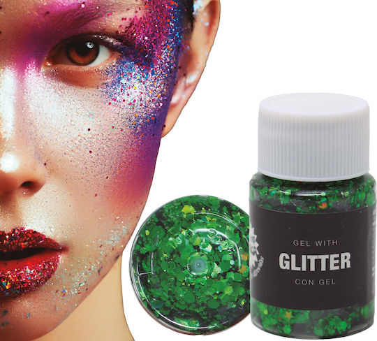 Grünes Glitzer Gel Körper Make-up 20g