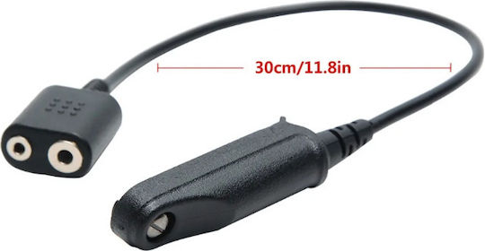 Adapter Kabel Für Baofeng Funkgeräte Wasserdichtes Schwarzes