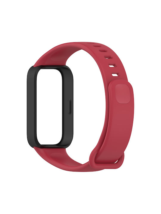 Λουράκι Redmi Band 3 Xiaomi Smart Band 9 Active Σιλικόνης Black Red