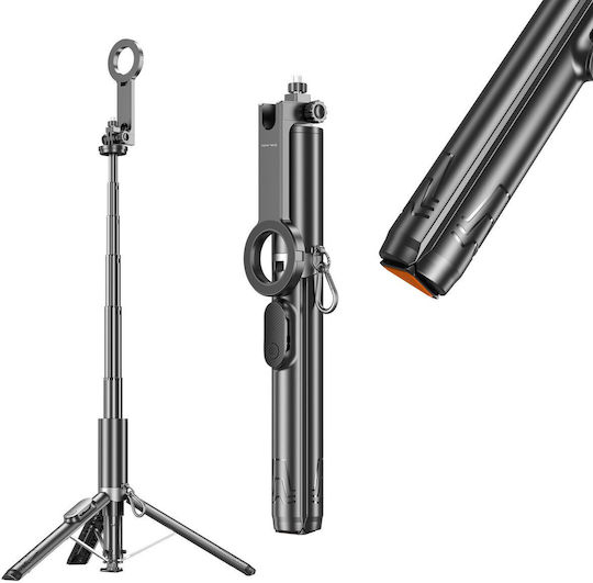 Blavec Selfie Stick Aluminium Fusion P-12 Magsafe Auto Pop Tripod + Remote Control 1,60 Metres Ssfp12-mtrapb160 Black