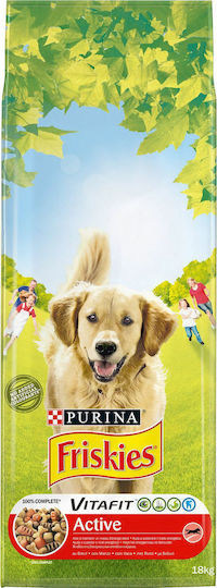 Friskies Friskies Vitafit 18kg Dry Food for Adult Dogs with Beef, Calf, Meat and Vegetables