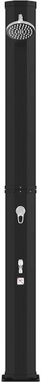 vidaXL Pool Shower Solar Made of PVC 217x18 cm Black