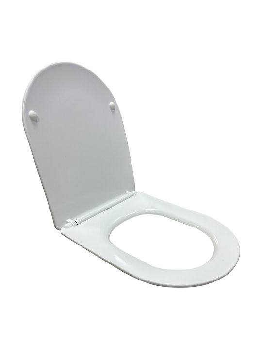 Vinci Capac WC Închidere Lentă Plastic Alb