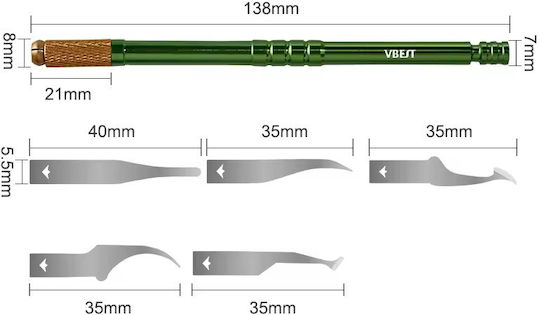 Best Instrument de Îndepărtare a Adezivului Pastă 5 Lame de Schimb Vbst-79a
