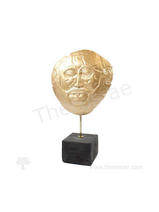Agamemnon Mask Ceramic 25.2cm Gold