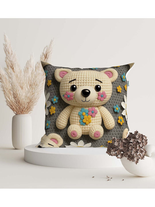 SteweHome Kids Decorative Pillow Case Grey