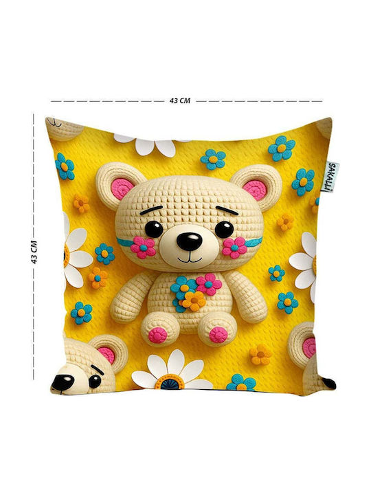 SteweHome Kids Decorative Pillow Case Yellow