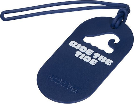 American Tourister Luggage Label Blue
