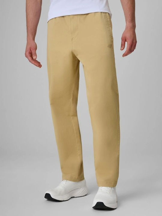 Brown Elastic Overalls in Regular Fit