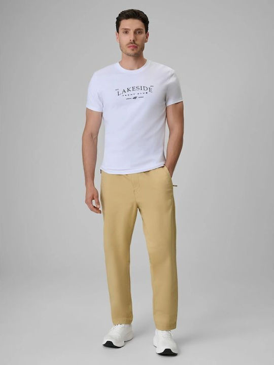 Brown Elastic Overalls in Regular Fit