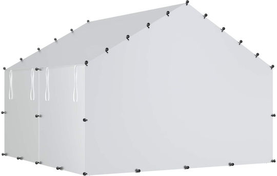 vidaXL Poultry Coop Galvanized Steel L2 x W2 x H1.5m
