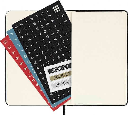 Moleskine Classic Planner 2026 2027 Weekly Horizontal 18 Month Black Pocket 9x14 Hard Cover 8056999279851
