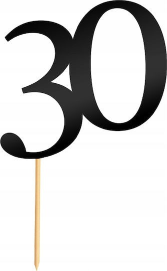 Cake Topper Dekoration Anzahl 30 Ziffer Geburtstag Jubiläum Schwarz