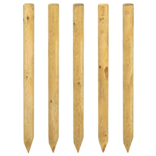 vidaXL Wooden Beam for Garden Fence 8x120x120cm 5 Pieces Green