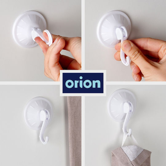 Orion Κρεμαστράκι με Βεντούζα Πλαστικό Λευκό