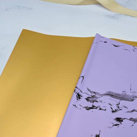 Floral Foil Stone&shine Lilac Sheets 56x56 Cm 20 Pcs