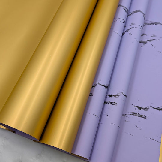 Floral Foil Stone&shine Lilac Sheets 56x56 Cm 20 Pcs