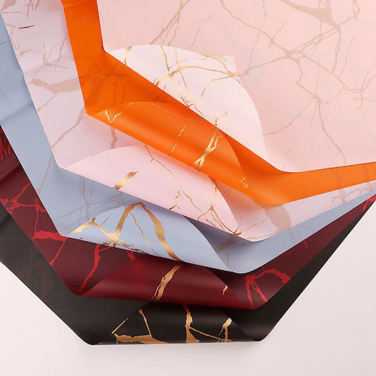 Floral Foil Marble Hyacinth Sheets 58x58 Cm 20 Pcs