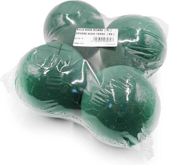 Blumiger Schaumstoffkugel 90 Mm 4 Stück Nass