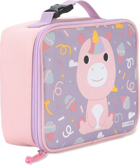 Skip Hop School Insulated Kids' Lunch Handbag Pink Unicorns 18x9.22x21.59cm