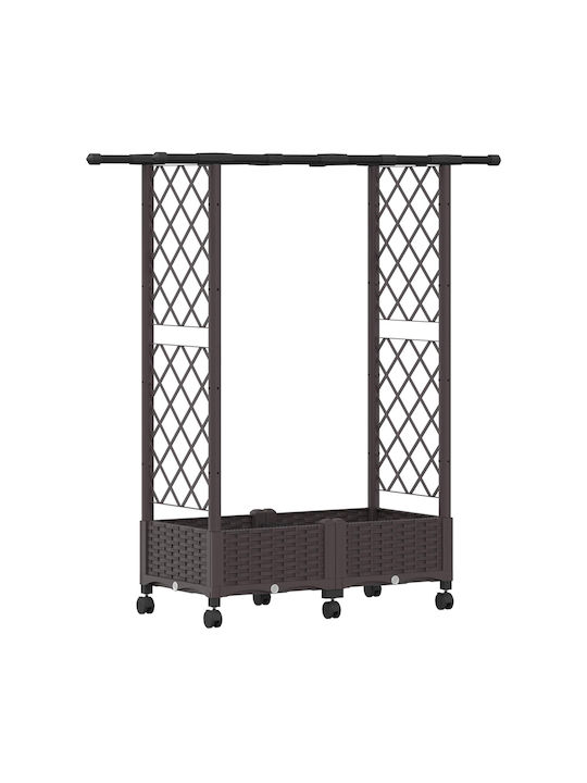vidaXL Kunststoff Blumenkasten Braun 122,5x40x127cm
