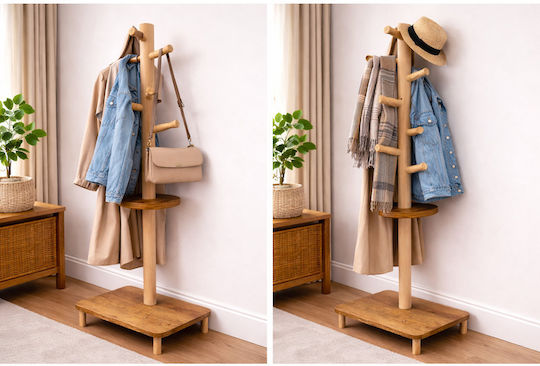 SteweHome Freistehender Hölzerner Brauner 131cm