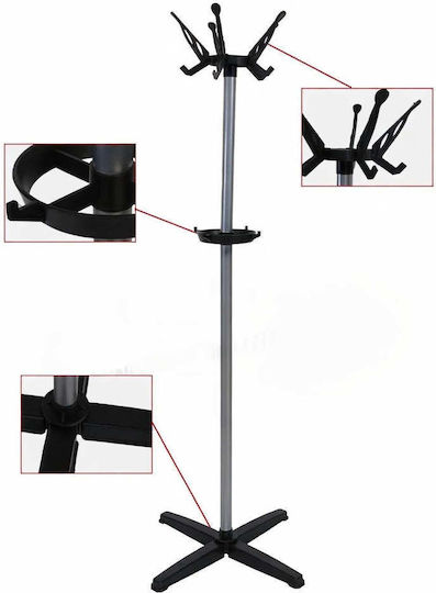 SteweHome Cuiere Pom Metalic Negru 20x93x93cm