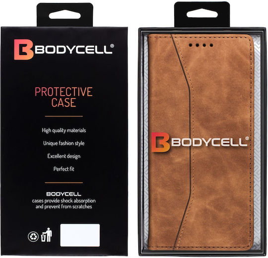 Bodycell Book Case Pu Leather Xiaomi Poco M7 5g Brown 5206015086557