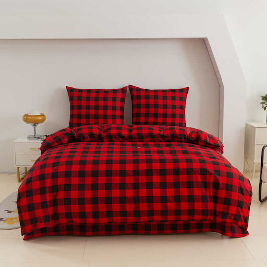 Cotton Market Set Huse Pentru Pilote Super King 220x200cm Lumberjack Check