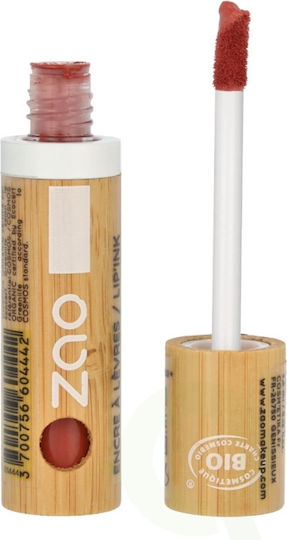 Zao Organic Makeup Organic Lip Ink Matt Дълготраен Течен Червило Мат 444 Coral Pink 3.8мл