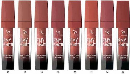 Golden Rose Liping My Matte Lang anhaltend Flüssig Lippenstift Matt No19 5ml