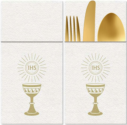 Cutlery Pockets Communion Host Gold 25pcs