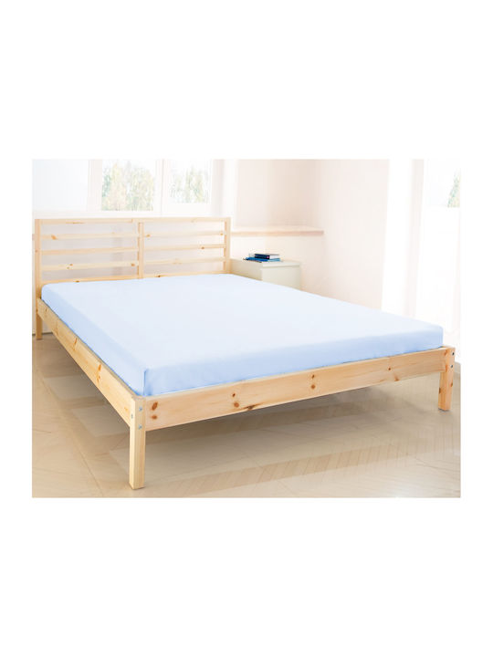 KZ Σεντόνι Μονό 160x200εκ. Light Blue