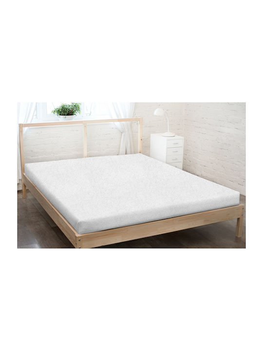 KZ King Size Bettlaken mit Gummibettlaken 180x200cm Weiß