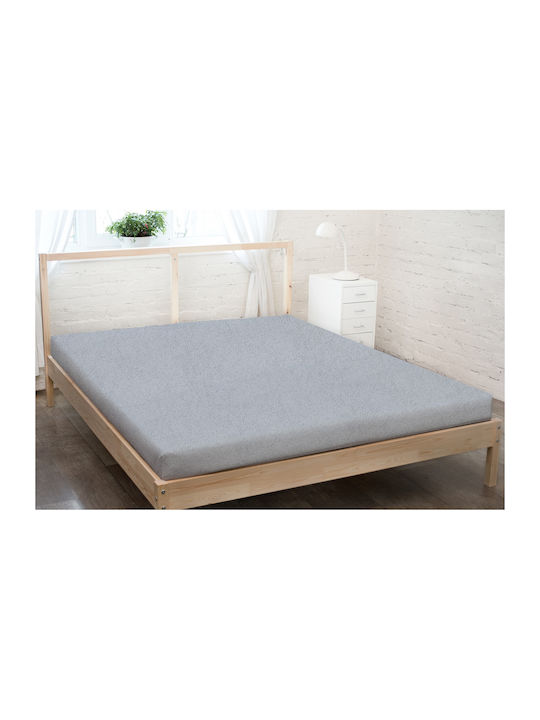 KZ Σεντόνι Διπλό με Λάστιχο 140x200εκ. Gray