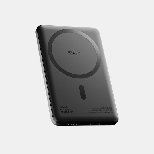 Statik MagSafe Power Bank 5000mAh 15W με Θύρα USB-C Μαύρο