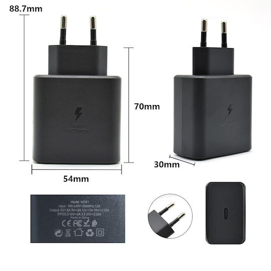 Alista Home Incarcator Fara Cablu cu Port USB-C 45W Livrarea Energiei Negru (161983)