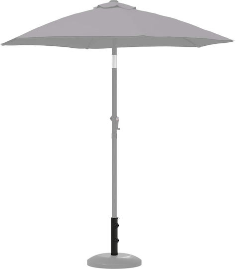 vidaXL Collapsible Umbrella Stand Concrete with Wheels Black 40x40cm