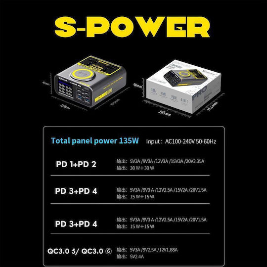 Bench Service Multi Charger Mechanic C-power 6p 90w 6 Usb A & Usb C Ports 90w Pd Qc3.0