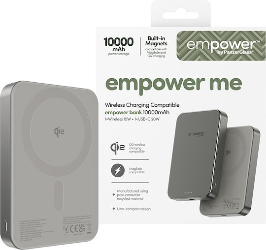 PanzerGlass empower MagSafe 10000mAh 20W με Θύρα USB-C Titanium