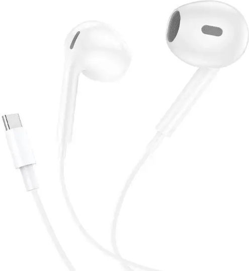 Foneng T61 Слушалки Безжични с щекер USB-C Бял