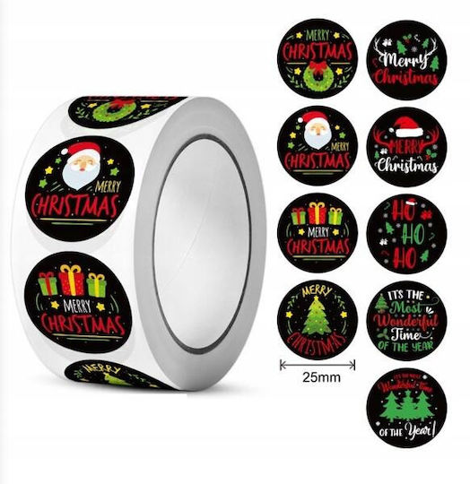 Ecarla Weihnachtsaufkleber Weihnachtsband 25mm Nnk18 500 Stück