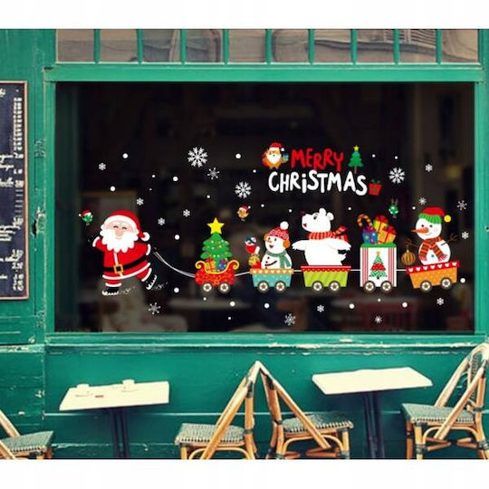 Ecarla Christmas Colorful Window Stickers 2 Sheets 30x45cm Nkd25