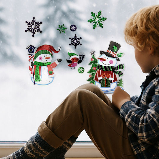 3d Christmas Window Stickers Mix Decoration Vergionic